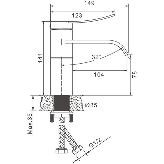 Смеситель для раковины Belz B10812-3, оружейная сталь - фото 28