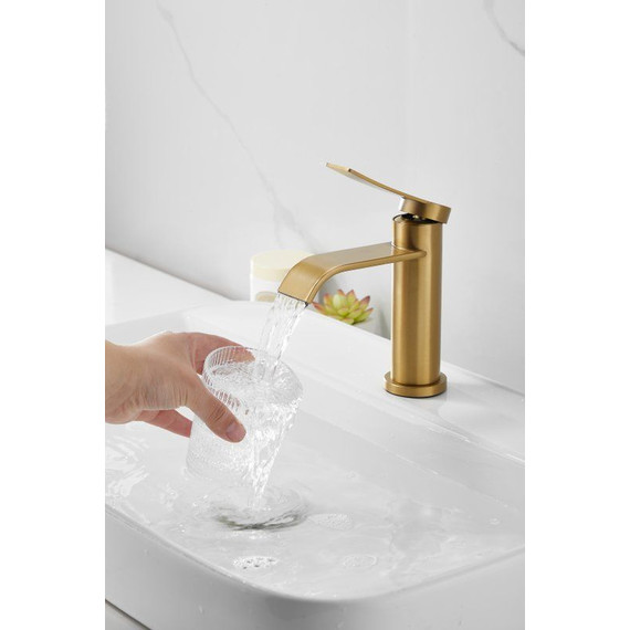 Смеситель для раковины Belz B10812-5, золото - фото 5