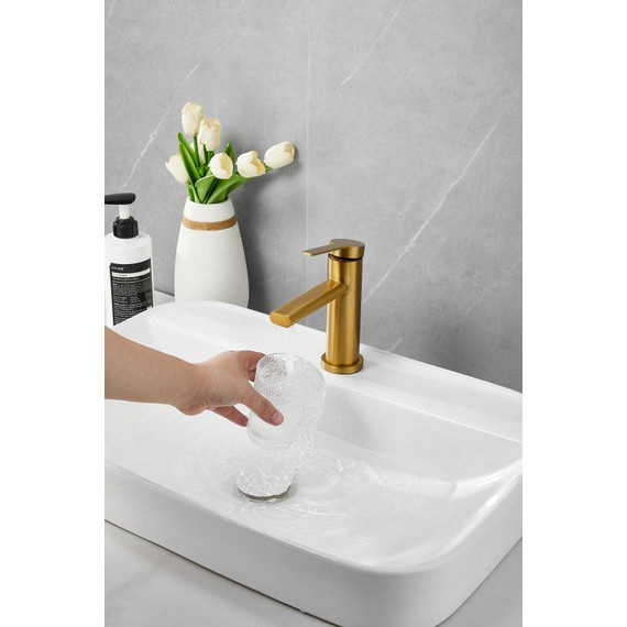 Смеситель для раковины Belz B10813-5, золото - фото 9