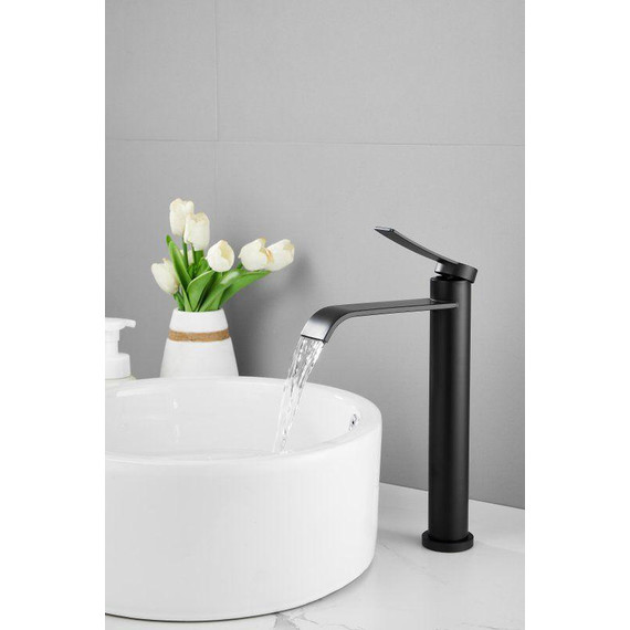 Смеситель для раковины высокий Belz B11812-7, чёрный - фото 10