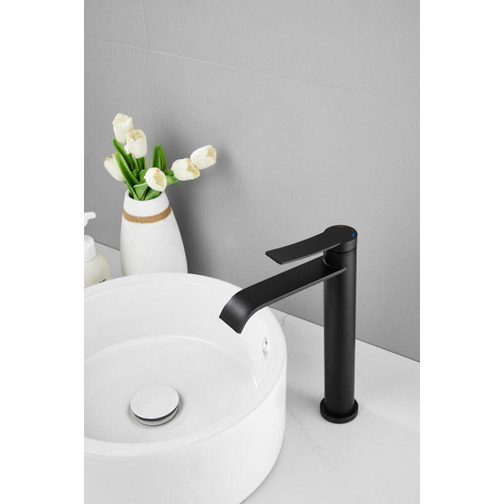 Смеситель для раковины высокий Belz B11812-7, чёрный - фото 13