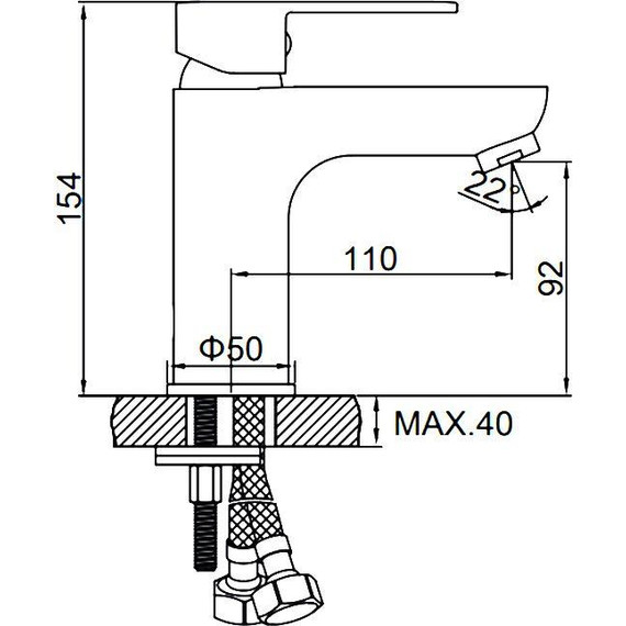 Смеситель для раковины Ledeme L1010 - фото 12