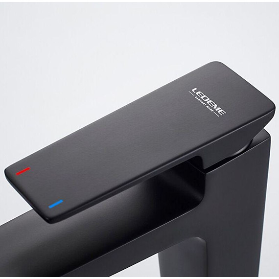 Смеситель для раковины Ledeme L1078B, чёрный - фото 5