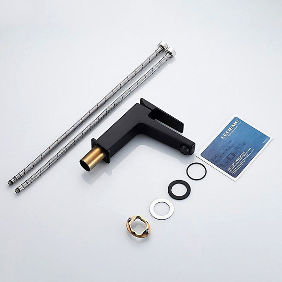 Смеситель для раковины Ledeme L1078B, чёрный - фото 7