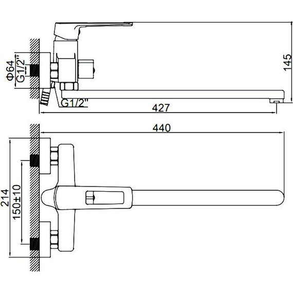 Смеситель для ванны Ledeme L2267 - фото 11