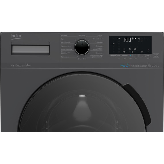 Стиральная машина Beko SteamCure WSPE6H616A, цвет черный - фото 4