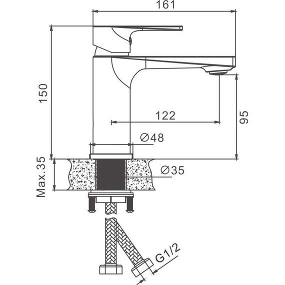 Смеситель для раковины Belz B10679 - фото 2
