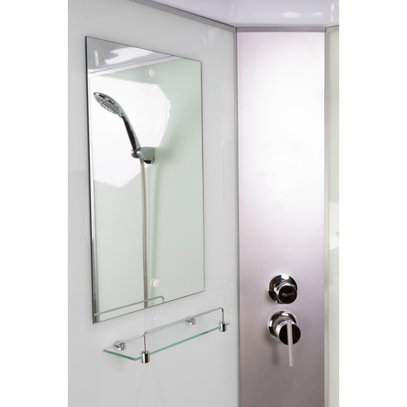 Душевая кабина Niagara Classic NG-2307-14 80х80х215 см, высокий поддон (40см), стекло матовое, профиль серебро (безсиликоновая сборка) - фото 16