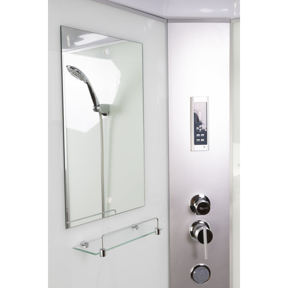 Душевая кабина Niagara Classic 80х80х215 см NG-2307-14F, высокий поддон (40см), стекло матовое, профиль серебро (безсиликоновая сборка) - фото 5