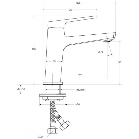 Душевой комплект BelBagno: Душевая стойка ARDENTE-VSCM-CRM + смеситель для раковины ARDENTE-LVM-CRM-W0 (Новинка 2025) - фото 20