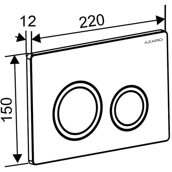 Кнопка смыва Azario AZ-ИУ00012, чёрный матовый - фото 3