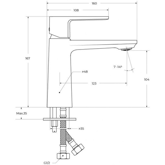 Набор смесителей Cezares: Смеситель для ванны LUX-VD-01 + смеситель для раковины LUX-LS-01-W0 (Новинка 2025) - фото 15