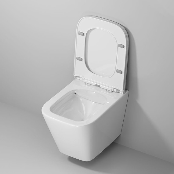 Унитаз подвесной безободковый Niagara Atrio NG-9303 с тонкой крышкой микролифт - фото 4