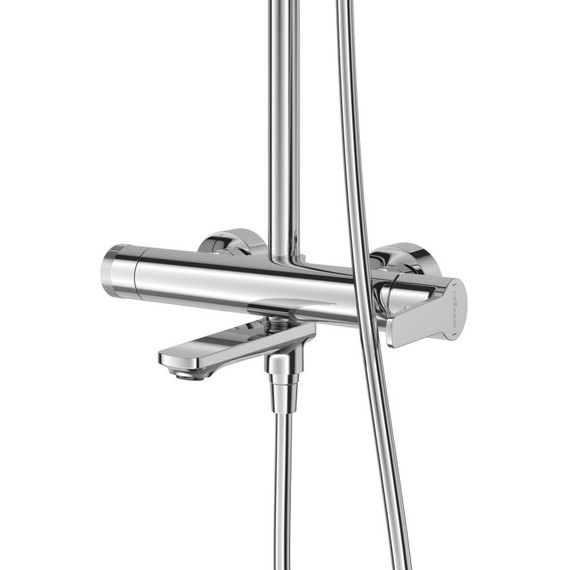 Душевой комплект Cezares: Душевая стойка LUX-CVD-01 + смеситель для раковины LUX-LS-01-W0 (Новинка 2025) - фото 7