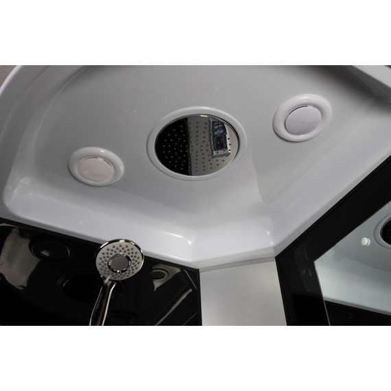 Душевая кабина Niagara Classic 80х80х215 см NG-2507-14, высокий поддон (40см), стекло тонированное, профиль серебро (безсиликоновая сборка) - фото 5