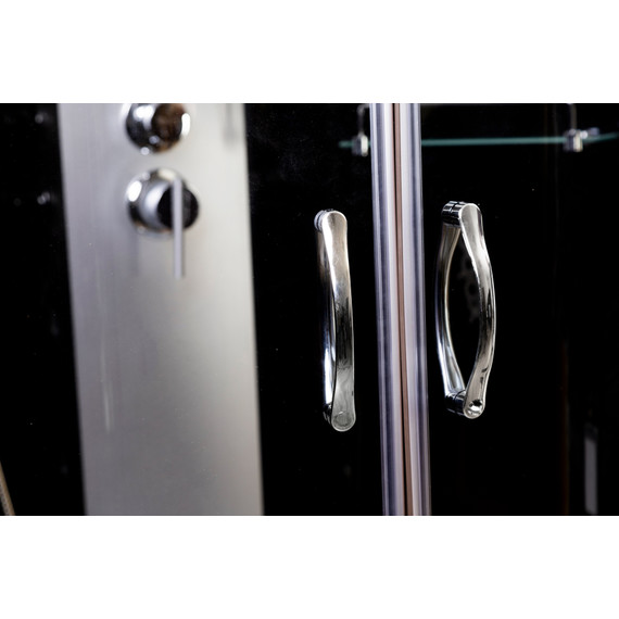 Душевая кабина Niagara Classic 80х80х215 см NG-2507-14, высокий поддон (40см), стекло тонированное, профиль серебро (безсиликоновая сборка) - фото 4