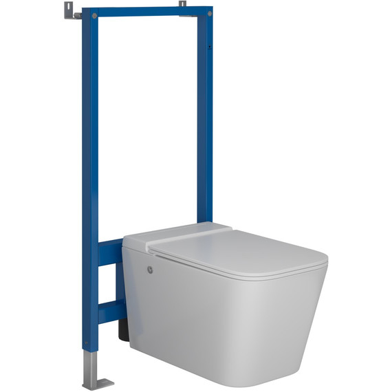 Унитаз импульсный подвесной Grossman Impuls GR-5501 с сиденьем микролифт, с инсталляцией Grossman 901.5502.01.000 в комплекте - фото 3