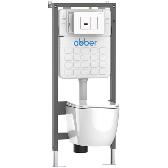 Кнопка смыва сенсорная Abber AC0122SMW, белый матовый - фото 2