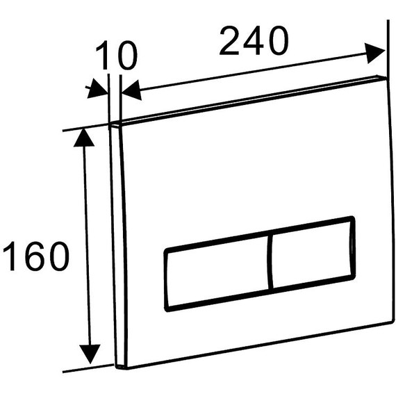 Кнопка смыва Azario AZ-015.08, оружейная сталь матовая - фото 2