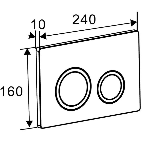 Кнопка смыва Azario AZ-017.08, оружейная сталь матовая - фото 2
