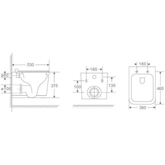 Унитаз подвесной безободковый Grossman GR-4441SQ с тонкой крышкой микролифт (система смыва Торнадо) - фото 8