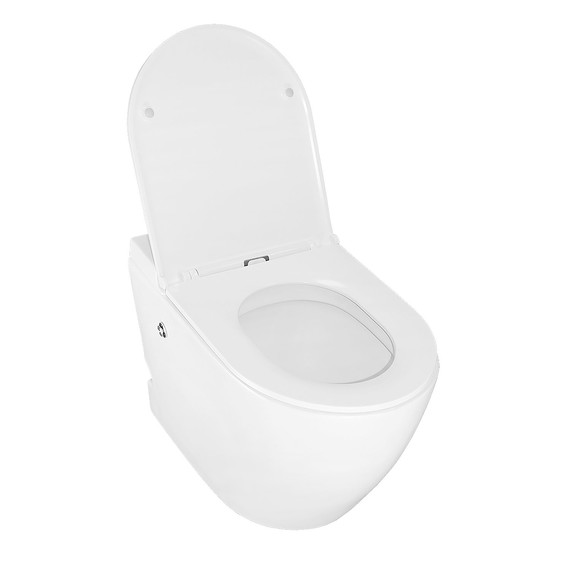 Унитаз приставной импульсный Azario AZ102 с тонкой крышкой микролифт - фото 3