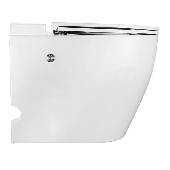 Унитаз приставной импульсный Azario AZ102 с тонкой крышкой микролифт - фото 10