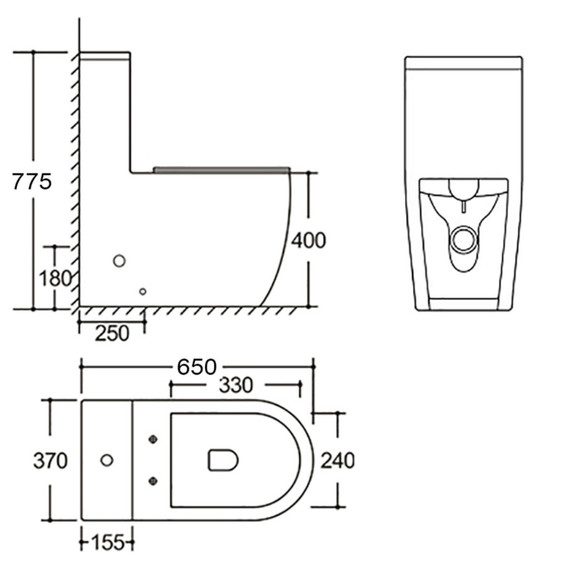 Унитаз-моноблок Azario Velluto AZ-6281 с тонкой крышкой микролифт (Система смыва Торнадо) - фото 16