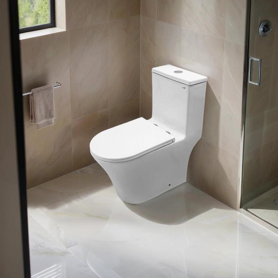 Унитаз-моноблок Azario Vally AZ-80687 с тонкой крышкой микролифт (Система смыва Торнадо) - фото 15