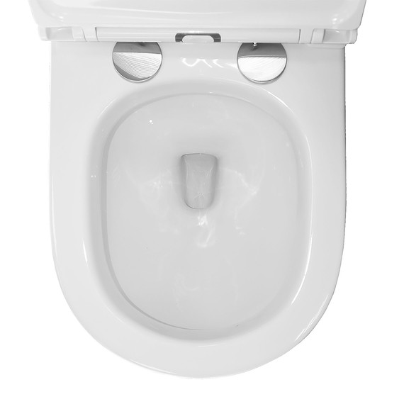 Унитаз приставной импульсный Azario AZ102 с тонкой крышкой микролифт - фото 7