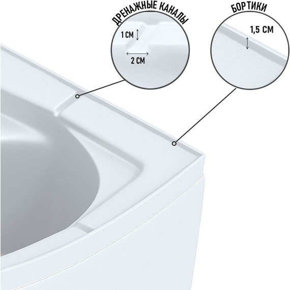 Душевая кабина Niagara Promo 90x70 см P90/70/40L/MT, с высоким поддоном 40 см, профиль белый, стекло матовое (безсиликоновая сборка) - фото 7