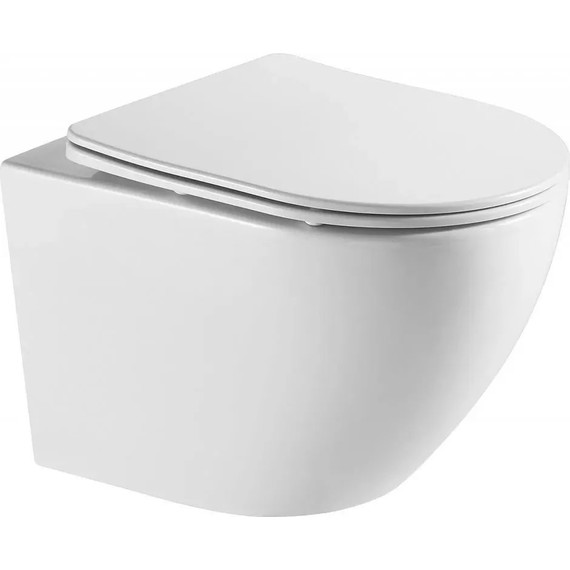 Инсталляция с подвесным унитазом комплект: Grohe Rapid SL 38772001 с подвесным безободковым унитазом Azario Grado AZ-0046-UQ1 сиденье микролифт, крепление, кнопка смыва хром (система смыва Торнадо) - фото 4