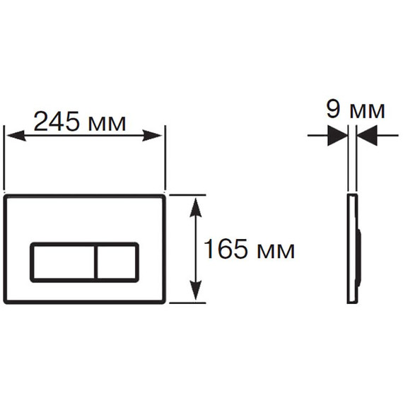 Кнопка смыва Azario Forte AZ-100-004F, чёрный матовый - фото 2