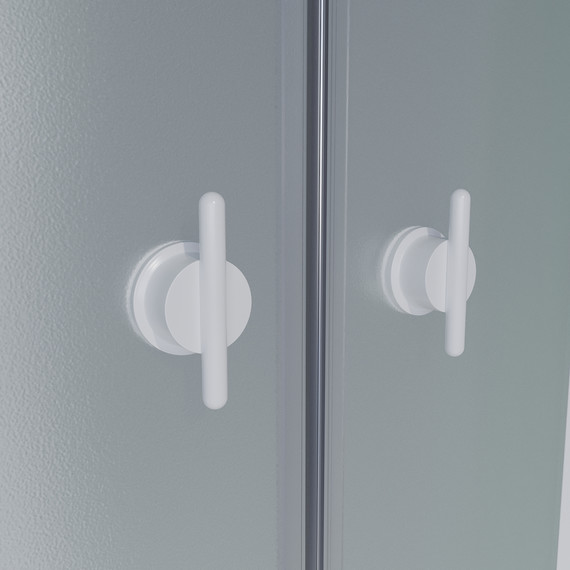 Душевая кабина Niagara 90x70 см P90/70/40L/MT/BK, с высоким поддоном 40см, профиль белый, стекло матовое, (безсиликоновая сборка) - фото 6