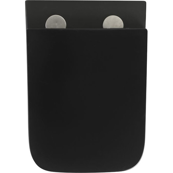 Унитаз подвесной безободковый Veconi Pulo VPU-51TB (Система смыва торнадо) с тонкой крышкой микролифт, чёрный матовый - фото 5