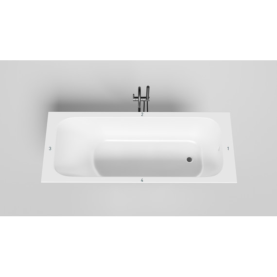 Ванна каменная Salini Orlanda 168x69 см 102021M (S-Stone) матовая - фото 3