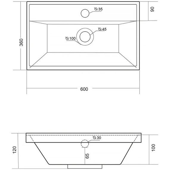 Тумба напольная с раковиной AN Сабина 60H 60 см, белый - фото 10