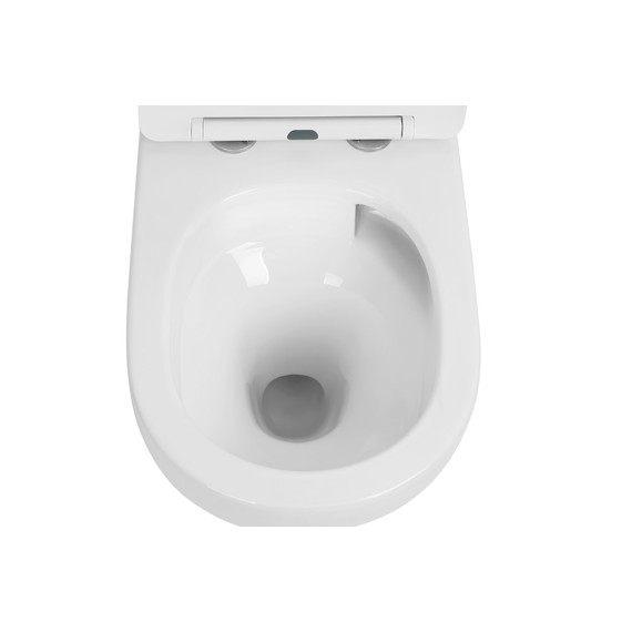 Унитаз подвесной безободковый Boheme Avva 973-SET-W с тонкой крышкой микролифт - фото 6