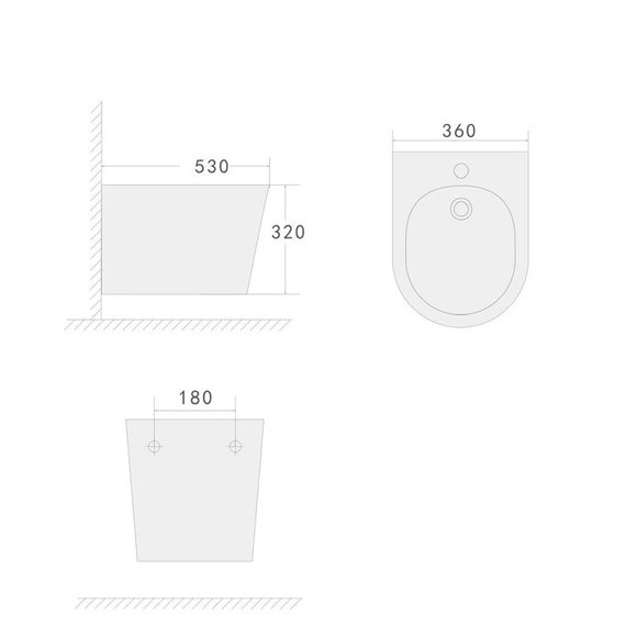 Биде подвесное Boheme Avva 973-B-BIDET, чёрный матовый - фото 2