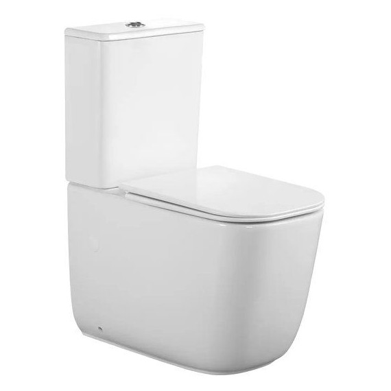 Унитаз-компакт безободковый Cerutti SPA Alvaro 11089 с тонкой крышкой микролифт (система смыва Торнадо) - фото 2