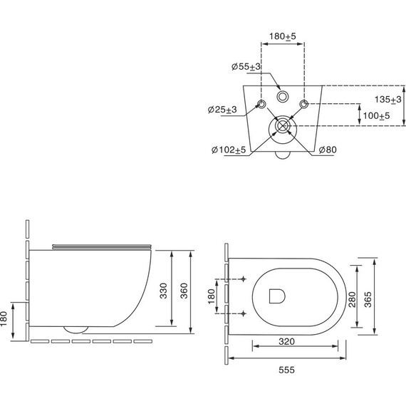 Унитаз подвесной безободковый SantiLine SL-5002T-MW с тонкой крышкой микролифт (система смыва Торнадо) белый матовый - фото 2