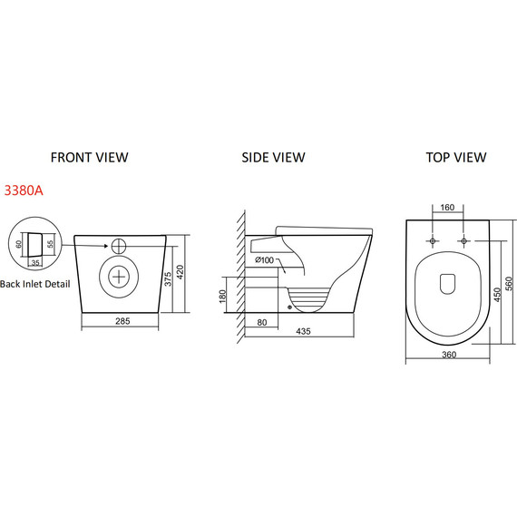 Унитаз приставной безободковый SantiLine SL-5020T с тонкой крышкой микролифт (система смыва Торнадо) - фото 2