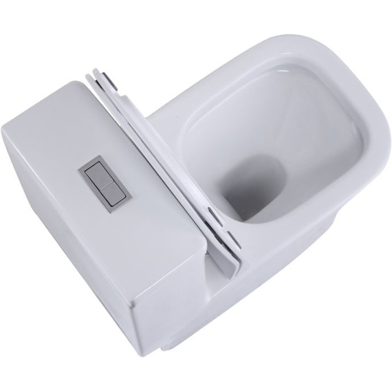 Унитаз-моноблок безободковый SantiLine SL-5024 с тонкой крышкой микролифт - фото 7