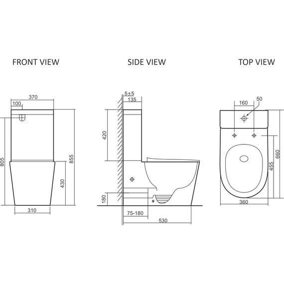 Унитаз-компакт безободковый SantiLine SL-5026 с тонкой крышкой микролифт (система смыва Торнадо) - фото 11