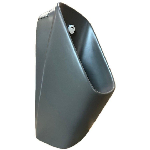 Писсуар подвесной SantiLine SL-6004MG (подвод воды скрытый) серый матовый - фото 