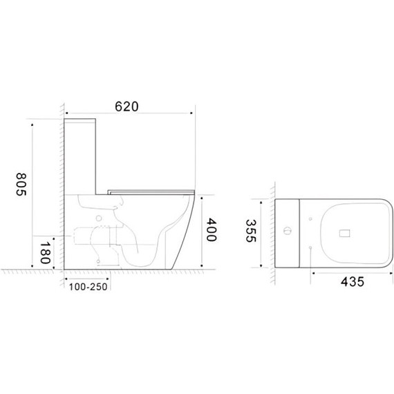 Унитаз-компакт безободковый Cerutti SPA Manlio 10618 с тонкой крышкой микролифт (система смыва Торнадо) - фото 6