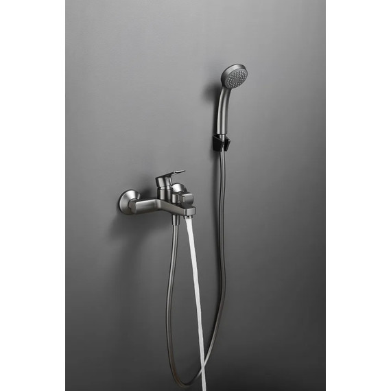 Смеситель для ванны Haiba HB60719-3, оружейная сталь - фото 4