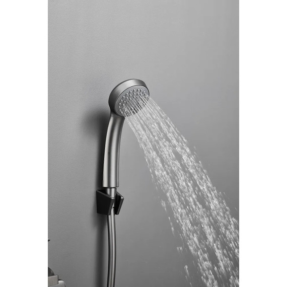 Смеситель для ванны Haiba HB60719-3, оружейная сталь - фото 6