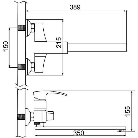Смеситель для ванны Gerhans K13114 - фото 10