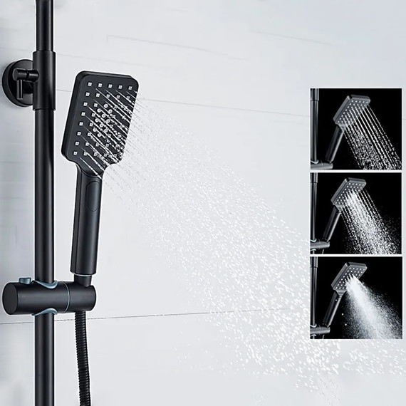 Душевая стойка Ledeme L2478B, чёрный - фото 4